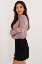 Jumper AT til dame fra MS StyleHaven, laget av Viskose, farge Fiolett 3, størrelse L/XL, med short ermer, perfekt til casual; dress