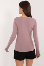 Jumper AT til dame fra MS StyleHaven, laget av Viskose, farge Fiolett 3, størrelse L/XL, med short ermer, perfekt til casual; dress