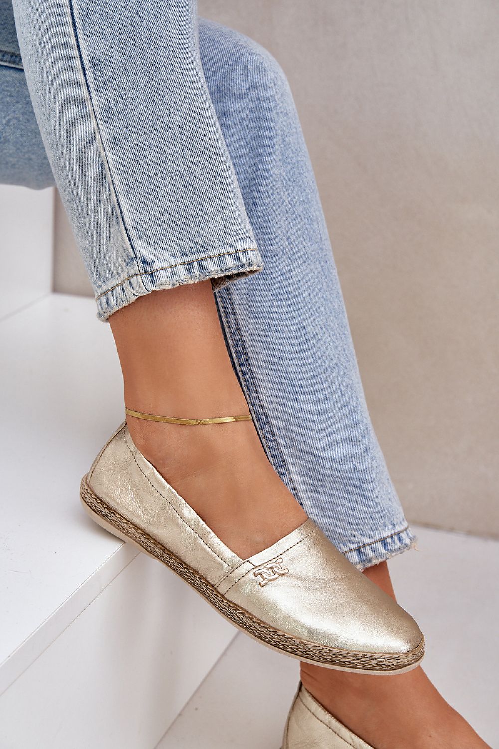 Espadrille - Step in style til dame fra MS StyleHaven, laget av Bomull; polyester, farge beige, størrelse 41, med 45720 ermer, perfekt til casual; dress