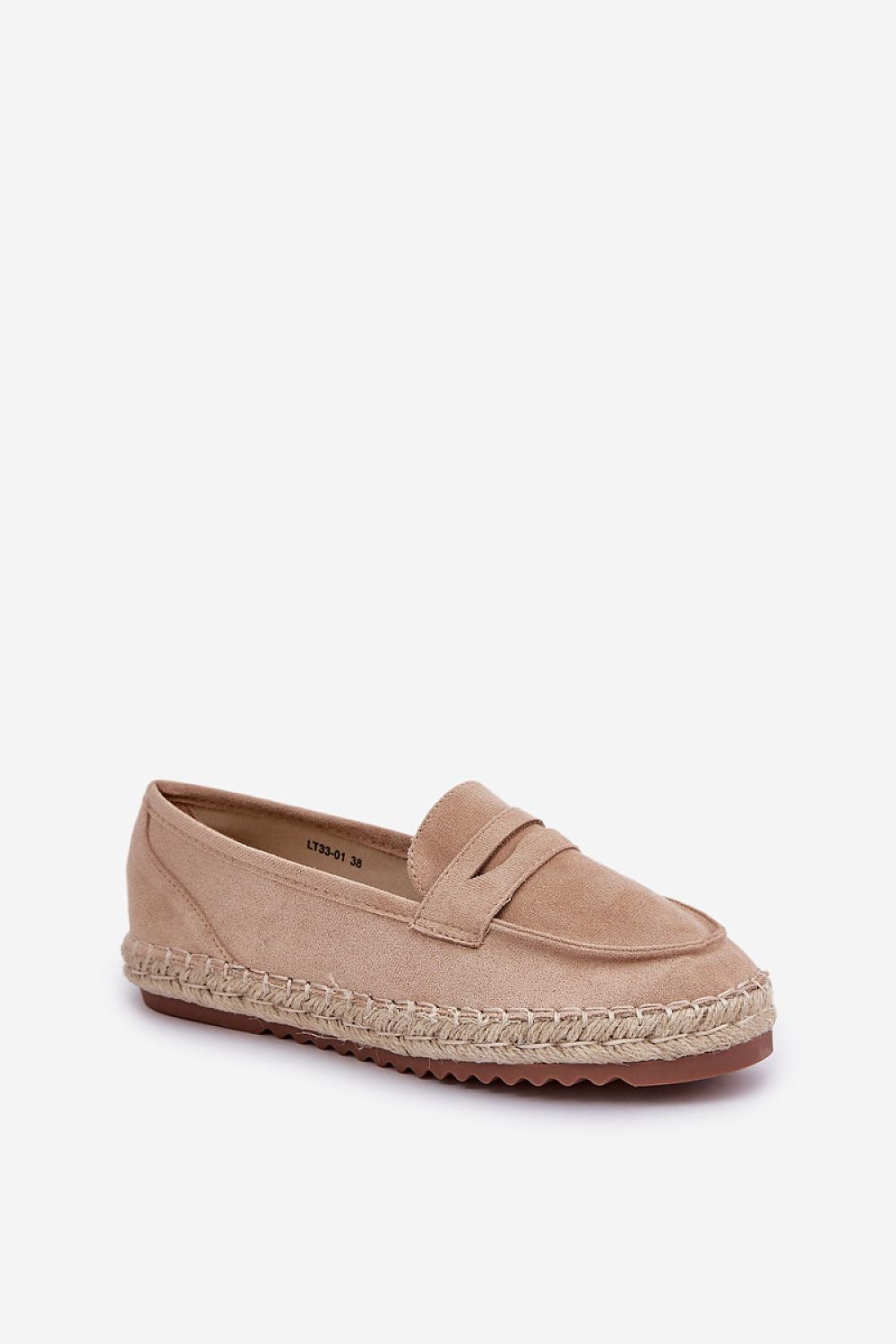 Espadriller i øko-semsket skinn til dame til dame fra MS StyleHaven, laget av Viskose; polyester; Polyamid, farge beige, størrelse 37, med long ermer, perfekt til dress; casual