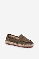 Espadriller i øko-semsket skinn til dame til dame fra MS StyleHaven, laget av Viskose; polyester; Polyamid, farge beige, størrelse 40, med long ermer, perfekt til dress; casual