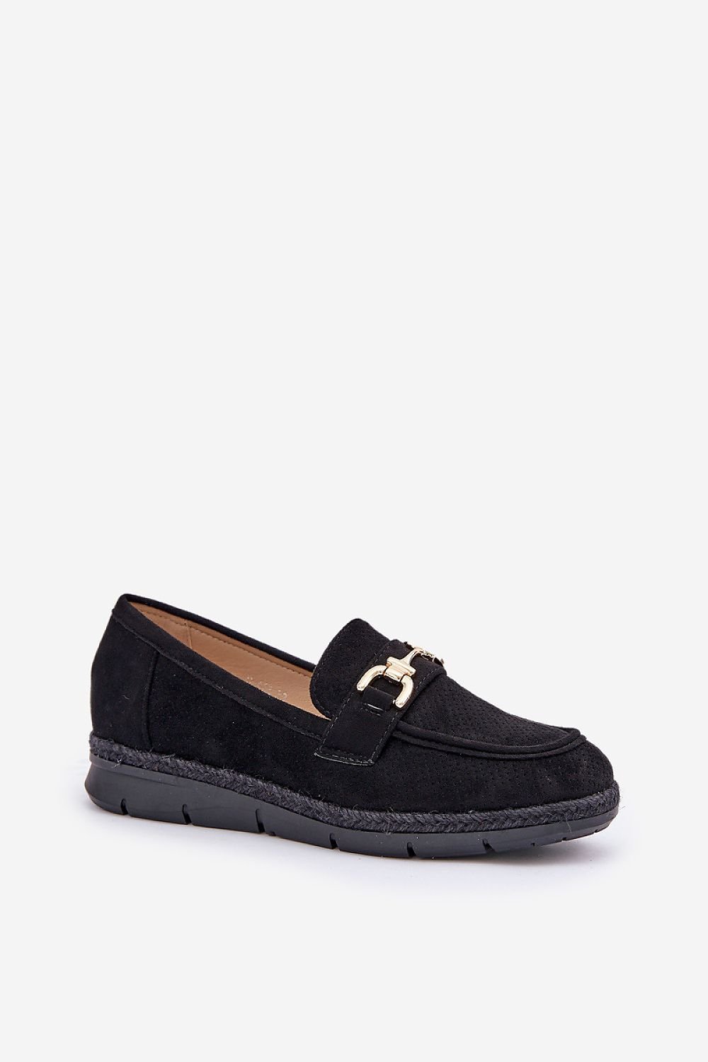 Mokkasiner til dame med overdel og gitter - Økosemskede til dame fra MS StyleHaven, laget av Viskose; polyester; Polyamid, farge Svart, størrelse 37, med long ermer, perfekt til dress; casual