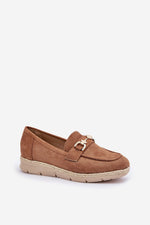 Mokkasiner til dame med overdel og gitter - Økosemskede til dame fra MS StyleHaven, laget av Viskose; polyester; Polyamid, farge beige, størrelse 37, med long ermer, perfekt til dress; casual