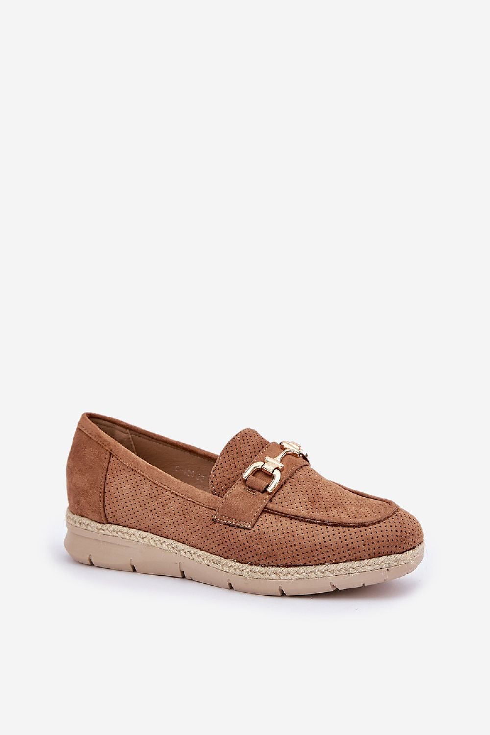 Mokkasiner til dame med overdel og gitter - Økosemskede til dame fra MS StyleHaven, laget av Viskose; polyester; Polyamid, farge beige, størrelse 37, med long ermer, perfekt til dress; casual