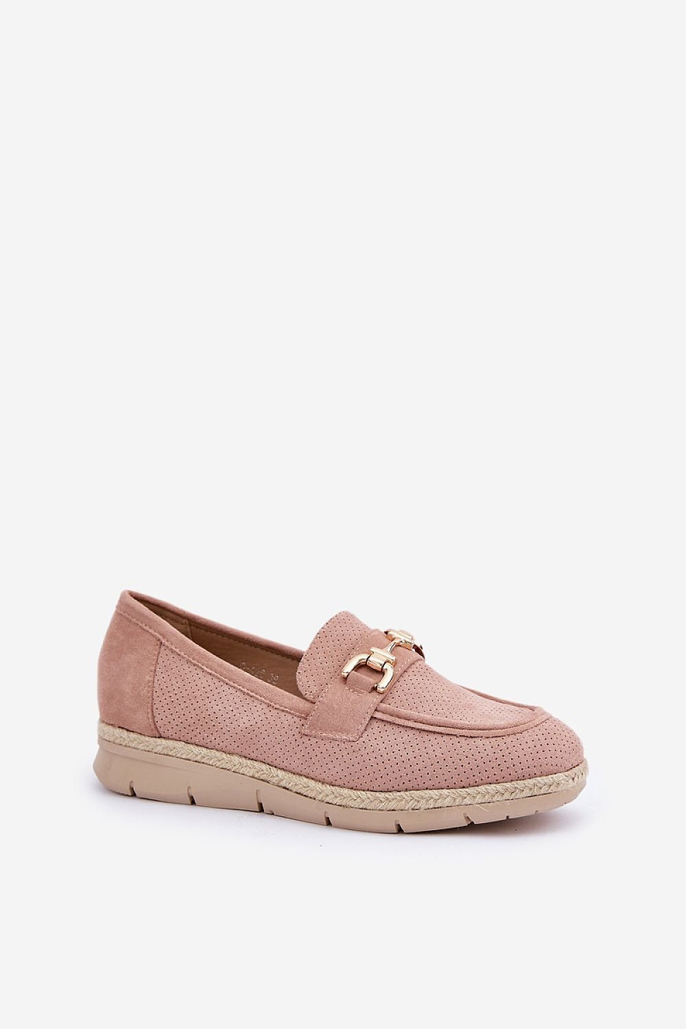 Mokkasiner til dame med overdel og gitter - Økosemskede til dame fra MS StyleHaven, laget av Viskose; polyester; Polyamid, farge beige, størrelse 40, med long ermer, perfekt til dress; casual