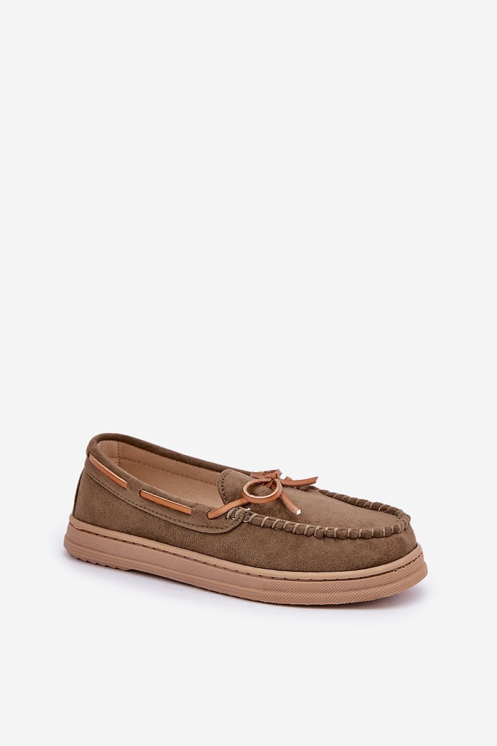Mokkasiner til dame med sløyfe til dame fra MS StyleHaven, laget av Viskose; polyester; Polyamid, farge beige, størrelse 37, med long ermer, perfekt til casual; dress
