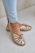 ballerina-sko Step in style til dame fra MS StyleHaven, laget av Bomull; polyester, med detaljer i faux-leather, farge Gul, størrelse 36, med 45720 ermer, hælhøyde low; flat, skostørrelse 36; 37; 38; 39; 40; 41, perfekt til casual; dress