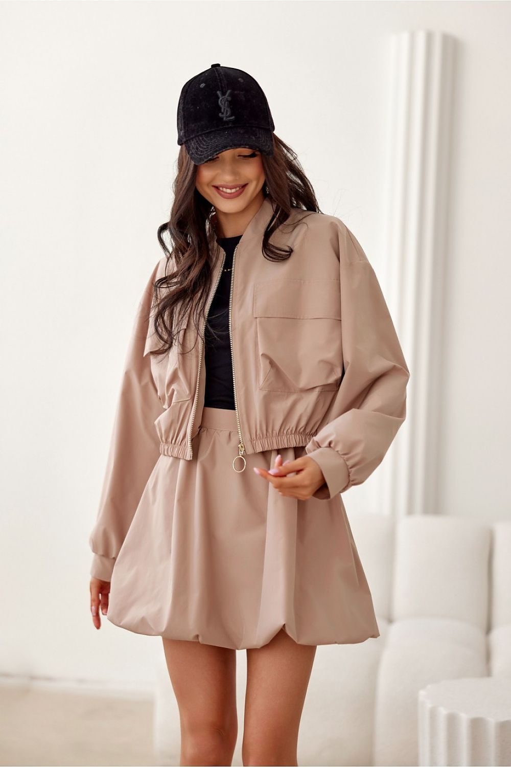 Jacket Roco Fashion fra MS StyleHaven, størrelse M/L, med short, bukselengde long, kjolelengde midi, kjolestil wrap