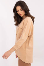 Elegant hverdagsbluse – 3/4 ermer til dame fra MS StyleHaven, størrelse L, med short, bukselengde long, kjolelengde mini, kjolestil wrap; a-line
