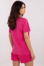 Trendy bomulls-T-skjorte til dame til dame fra MS StyleHaven, størrelse M, med short, bukselengde long, kjolelengde mini, kjolestil wrap; a-line