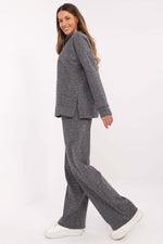 Lakerta trenings sett til dame til dame fra MS StyleHaven, laget av Bomull; Elastan-1, farge Grå, størrelse S/M, med long ermer, perfekt til casual; dress