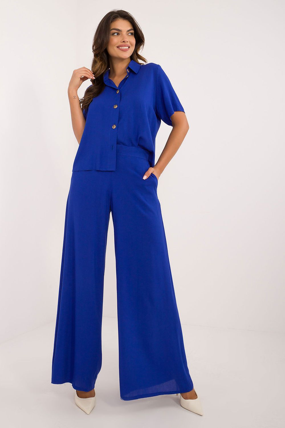 Lakerta Vidde-ben viskosesett til dame til dame fra MS StyleHaven, laget av Viskose, farge Grønn, størrelse S/M, med short ermer, perfekt til casual; dress