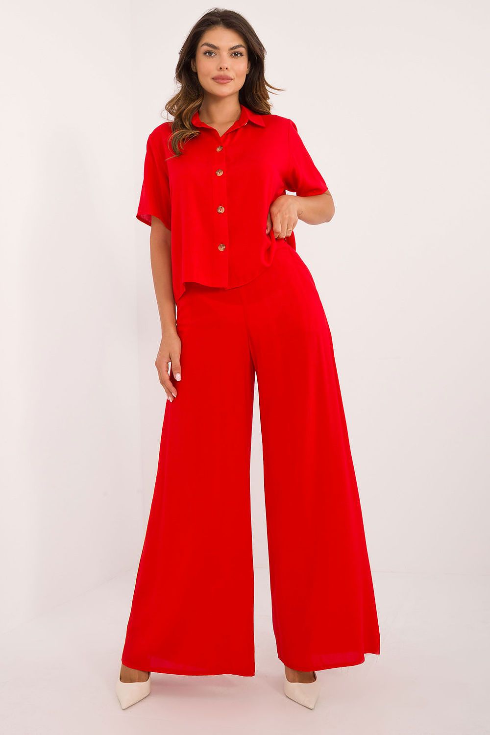 Lakerta Vidde-ben viskosesett til dame til dame fra MS StyleHaven, laget av Viskose, farge Grønn 2, størrelse S/M, med short ermer, perfekt til casual; dress