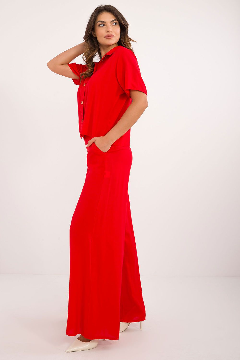Lakerta Vidde-ben viskosesett til dame til dame fra MS StyleHaven, laget av Viskose, farge Grønn 3, størrelse S/M, med short ermer, perfekt til casual; dress