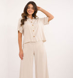 Lakerta Vidde-ben viskosesett til dame til dame fra MS StyleHaven, laget av Viskose, farge Grønn 3, størrelse S/M, med short ermer, perfekt til casual; dress