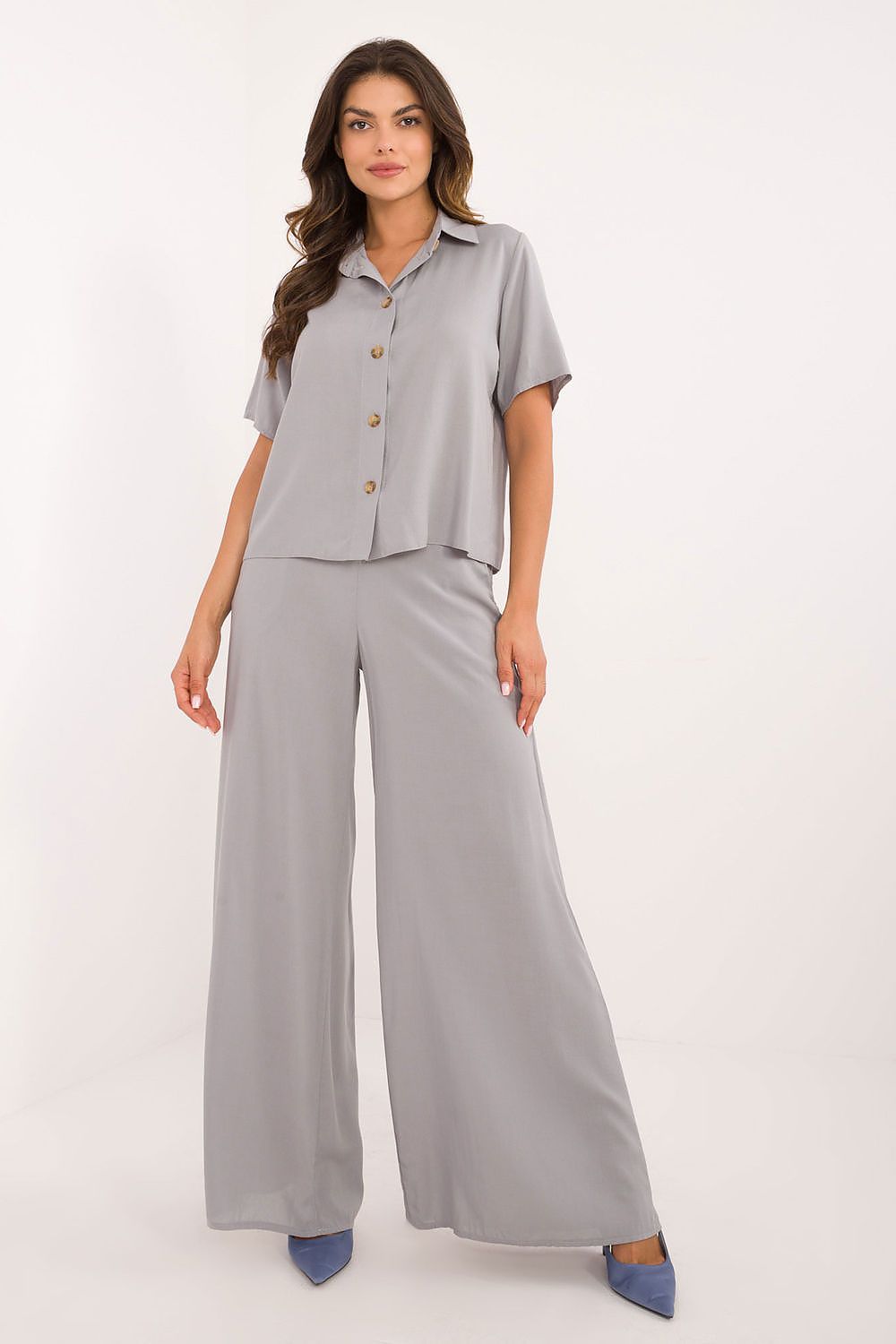Lakerta Vidde-ben viskosesett til dame til dame fra MS StyleHaven, laget av Viskose, farge Grønn 3, størrelse S/M, med short ermer, perfekt til casual; dress