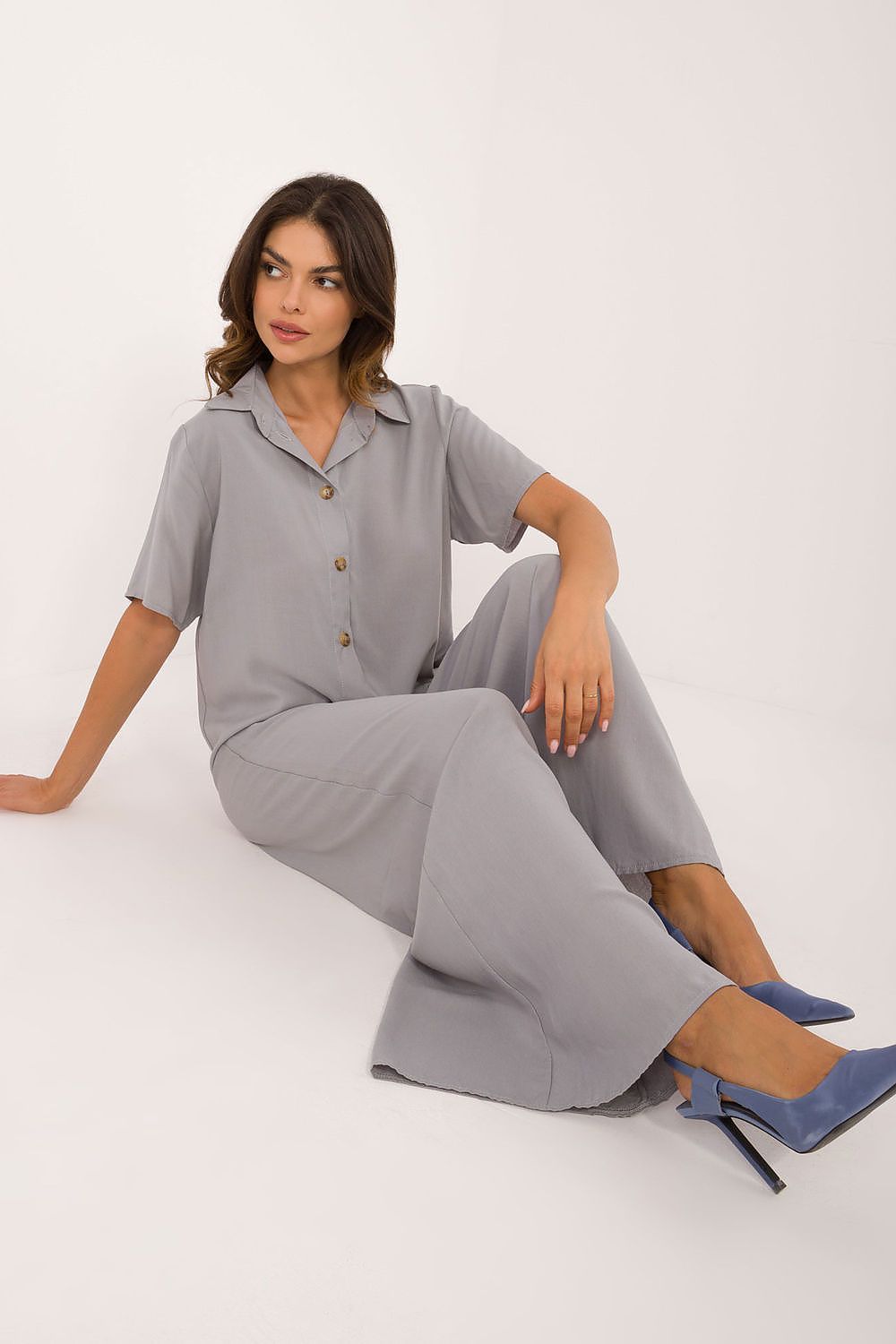 Lakerta Vidde-ben viskosesett til dame til dame fra MS StyleHaven, laget av Viskose, farge Grønn 3, størrelse S/M, med short ermer, perfekt til casual; dress