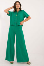 Lakerta Vidde-ben viskosesett til dame til dame fra MS StyleHaven, laget av Viskose, farge Grønn 3, størrelse S/M, med short ermer, perfekt til casual; dress