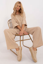 Lakerta dame sett med knytebånd til dame fra MS StyleHaven, laget av Bomull; polyester, farge Svart, størrelse S/M, med long ermer, perfekt til casual; dress