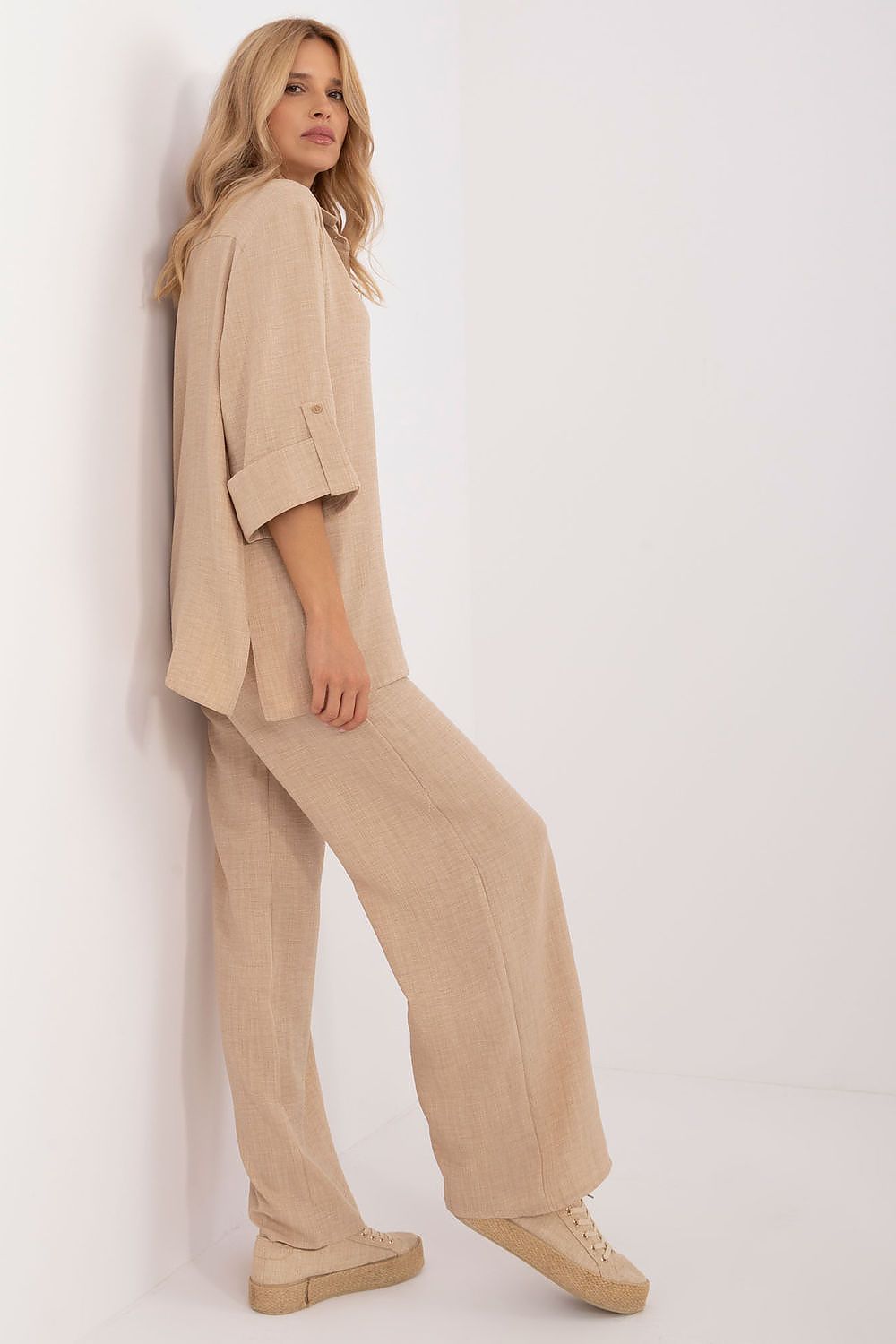 Lakerta dame sett med knytebånd til dame fra MS StyleHaven, laget av Bomull; polyester, farge Svart, størrelse S/M, med long ermer, perfekt til casual; dress