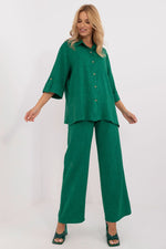 Lakerta dame sett med knytebånd til dame fra MS StyleHaven, laget av Bomull; polyester, farge Svart, størrelse S/M, med long ermer, perfekt til casual; dress