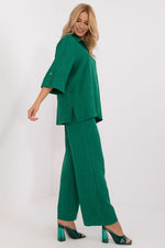 Lakerta dame sett med knytebånd til dame fra MS StyleHaven, laget av Bomull; polyester, farge Svart, størrelse S/M, med long ermer, perfekt til casual; dress