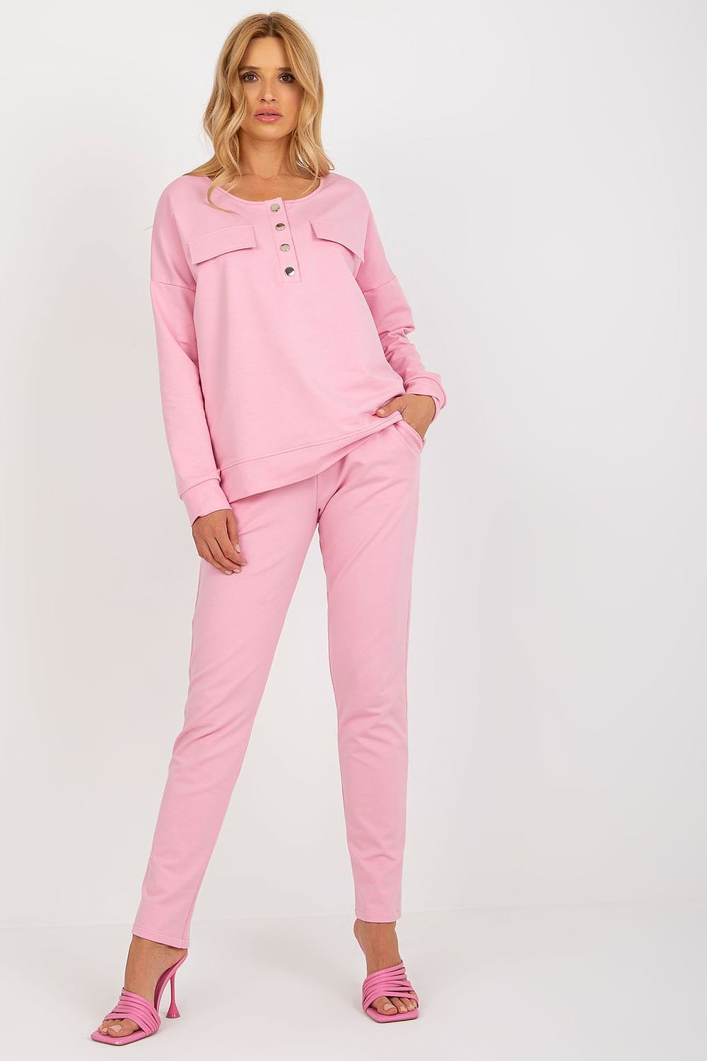 Lakerta moderne Trenings Sett til dame til dame fra MS StyleHaven, laget av Bomull, farge Blå, størrelse S/M, med short ermer, perfekt til casual; dress