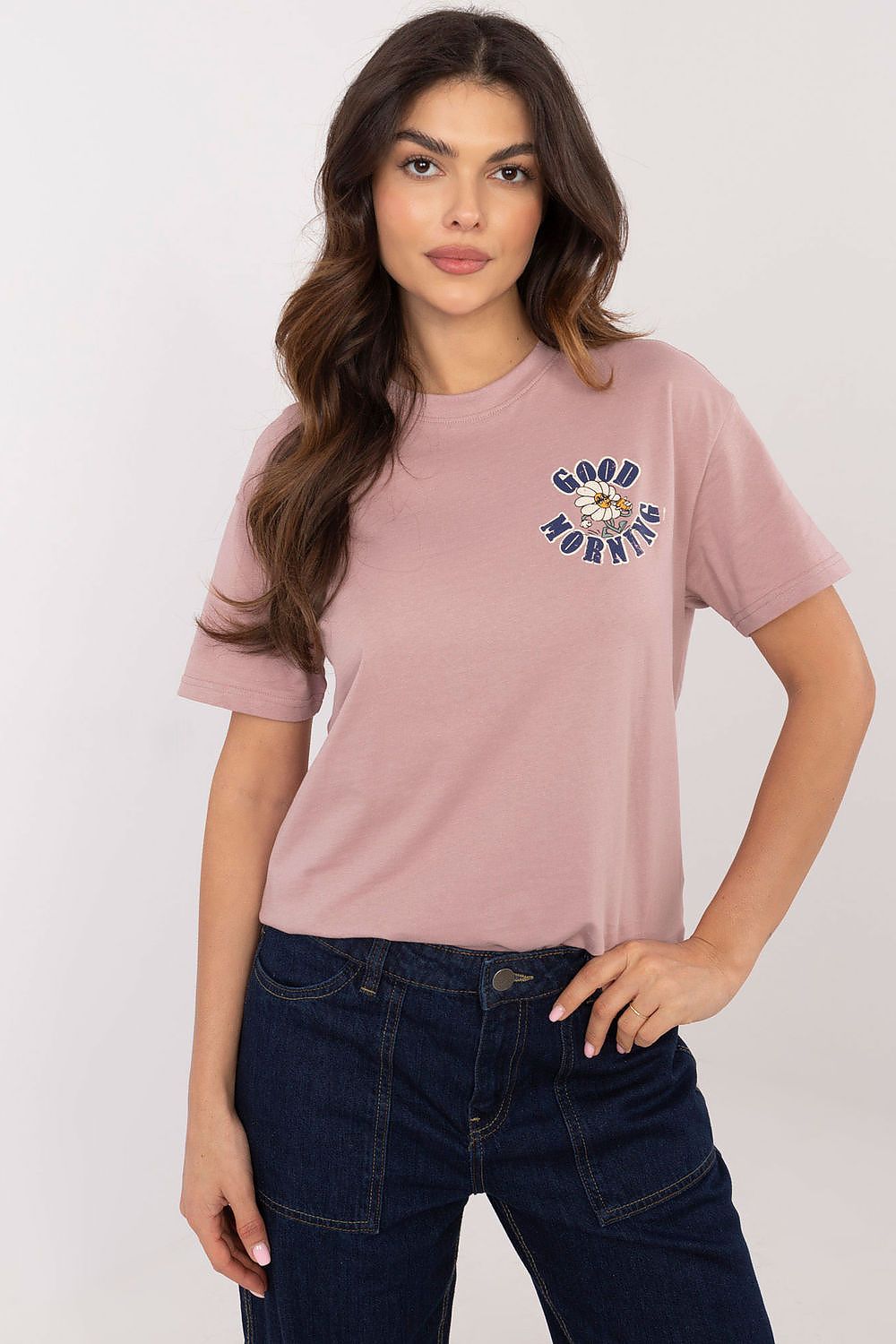 T-skjorte Sublevel til dame fra MS StyleHaven, laget av Bomull, farge Svart, størrelse L, med short ermer