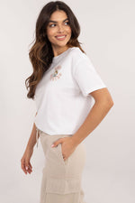 T-skjorte Sublevel til dame fra MS StyleHaven, laget av Bomull, farge Rosa, størrelse M, med short ermer
