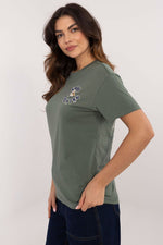 T-skjorte Sublevel til dame fra MS StyleHaven, laget av Bomull, farge Hvit, størrelse s, med short ermer