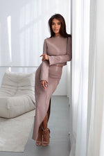 Sett IVON til dame fra MS StyleHaven, laget av Bomull; Elastan-1, farge Rød, størrelse M, med long ermer, perfekt til dress