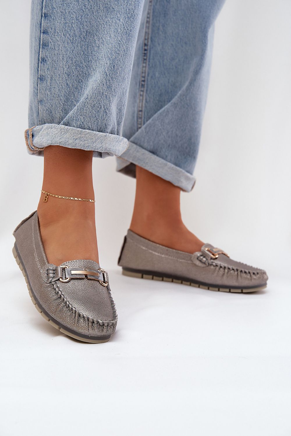 Mocassin Step in Style til dame fra MS StyleHaven, laget av modal-1; Bomull; Elastan, farge Gul, størrelse 39, med 45720 ermer, perfekt til casual
