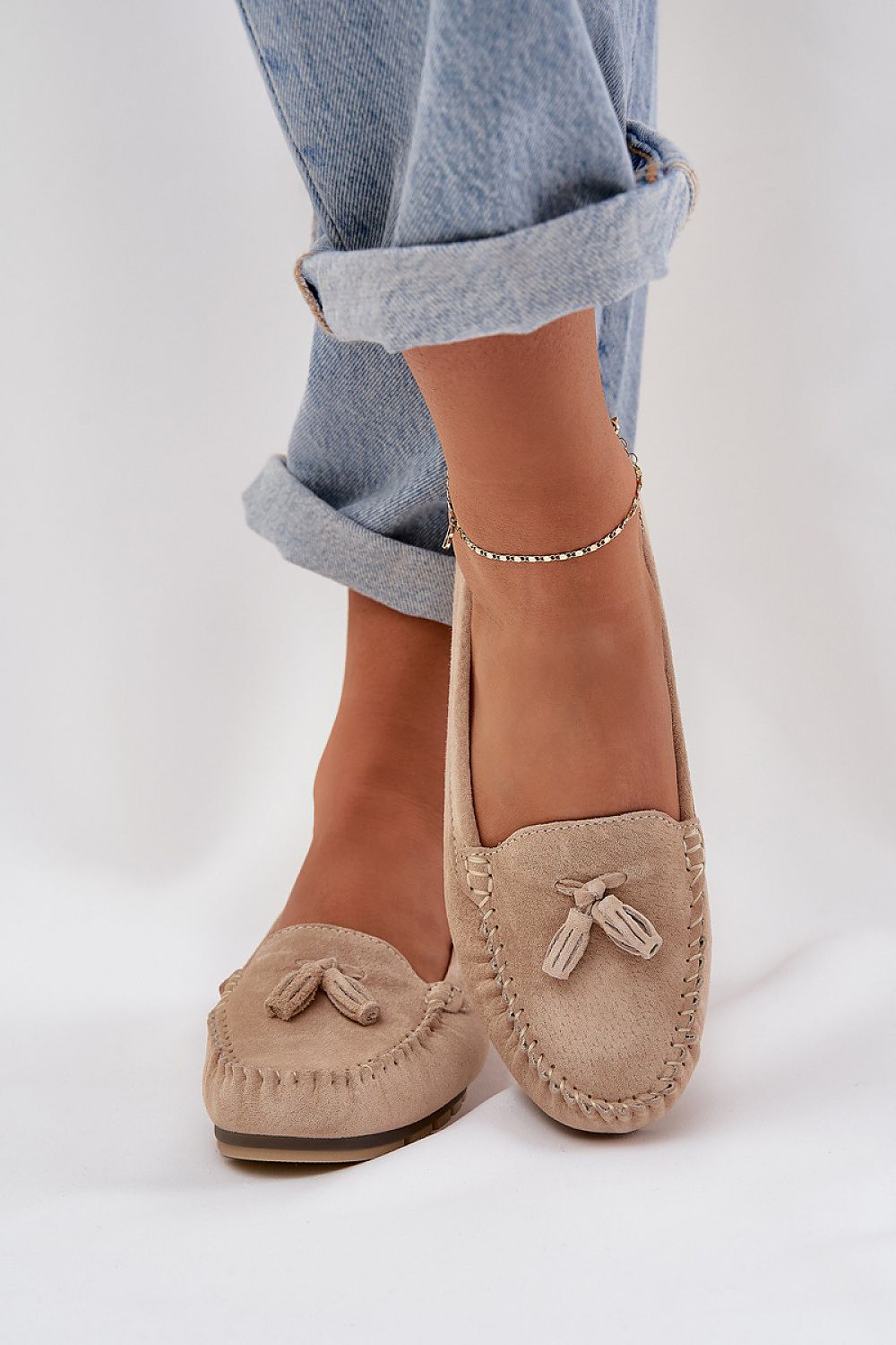 Mocassin Step in Style til dame fra MS StyleHaven, laget av modal-1; Bomull; Elastan, farge Svart, størrelse 41, med 45720 ermer, perfekt til casual