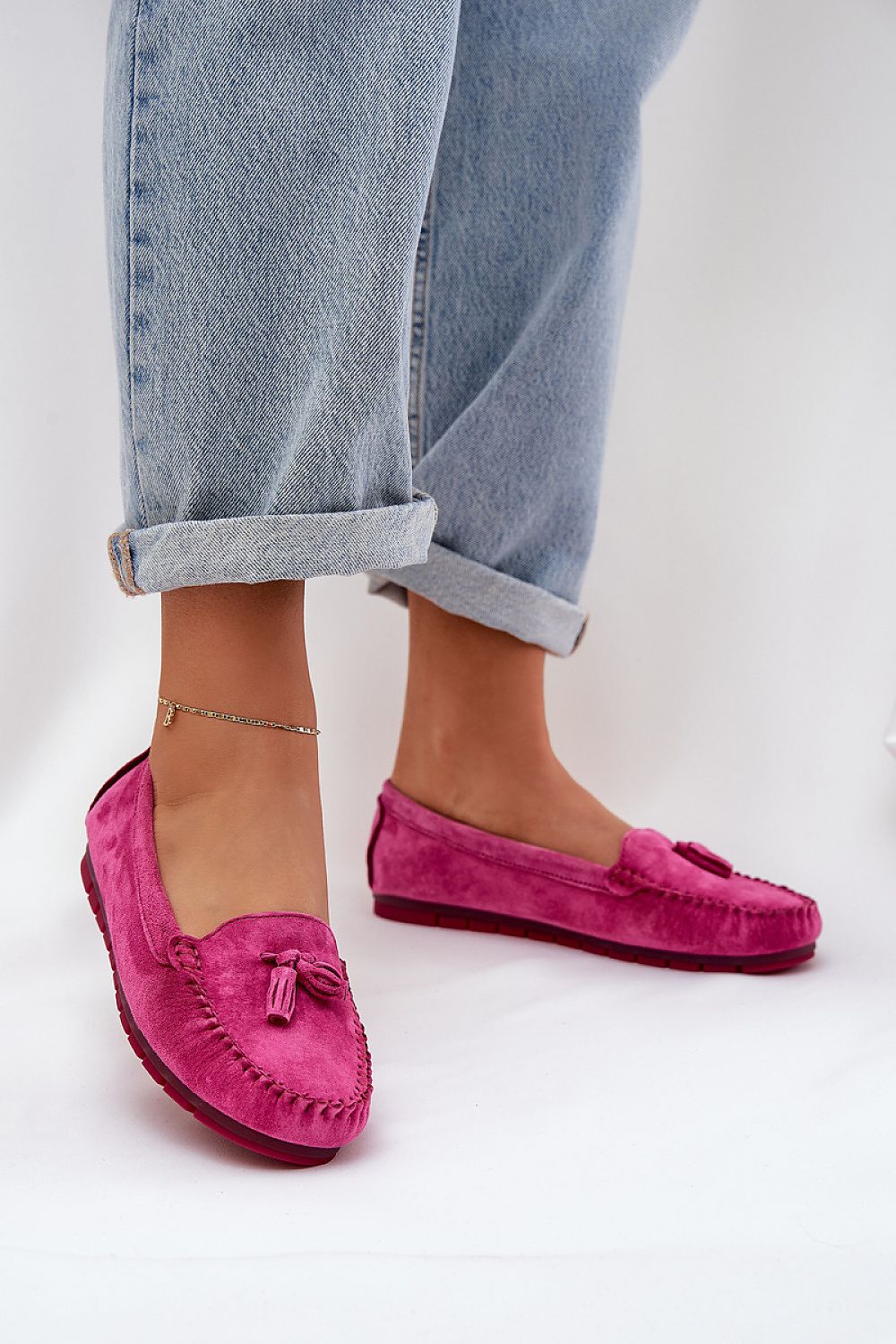 Mocassin Step in Style til dame fra MS StyleHaven, laget av modal-1; Bomull; Elastan, farge beige, størrelse 36, med 45720 ermer, perfekt til casual