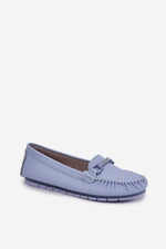 Mocassin Step in Style til dame fra MS StyleHaven, laget av modal-1; Bomull; Elastan, farge Blå, størrelse 37, med 45720 ermer, perfekt til casual