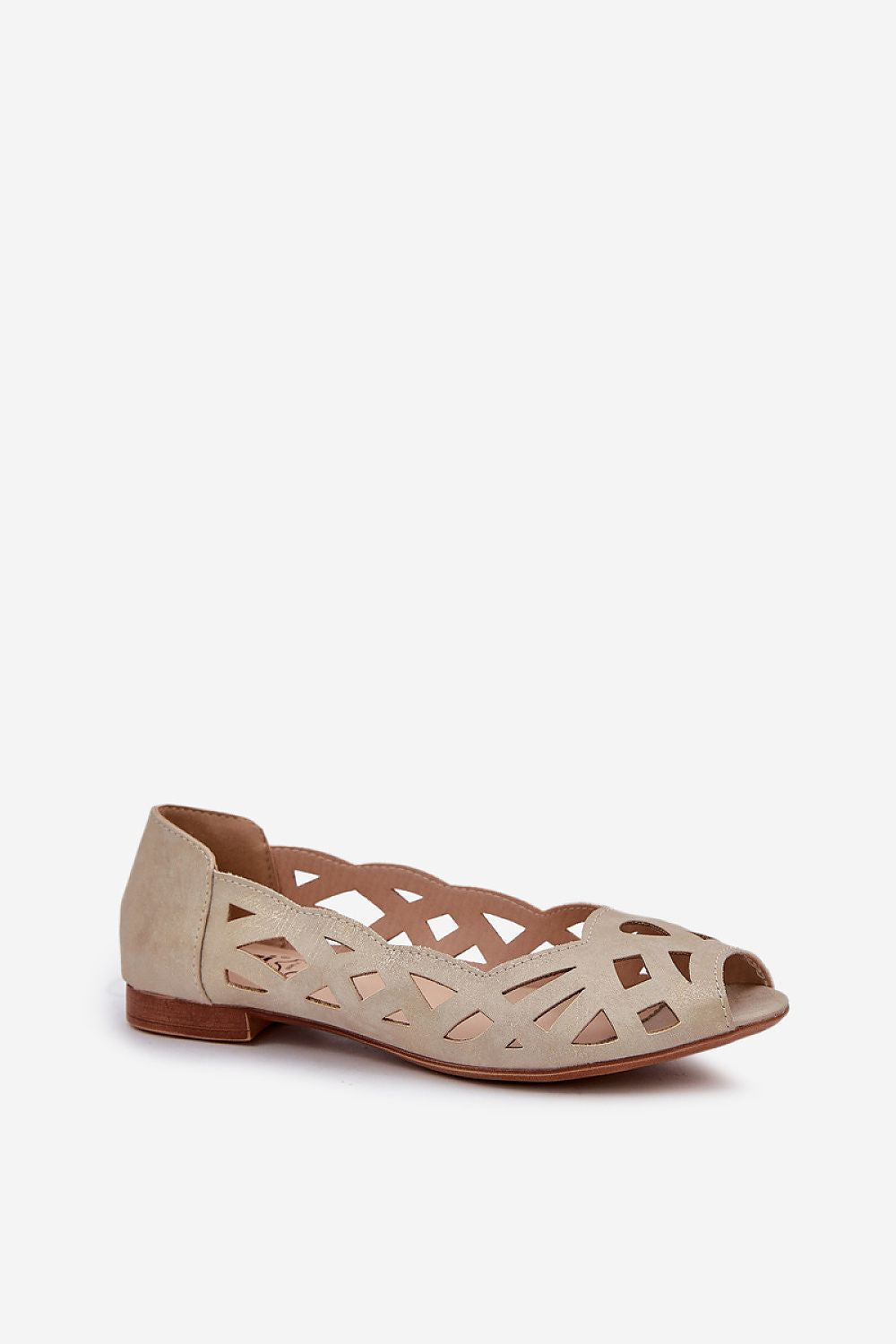 ballerina-sko Step in style til dame fra MS StyleHaven, laget av Bomull; polyester, farge Grå, størrelse 40, med 45720 ermer, perfekt til casual; dress