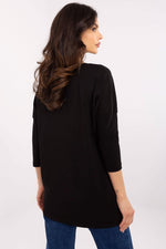 Stilig bomullsbluse til dame - FP til dame fra MS StyleHaven, størrelse S, med short, bukselengde long, kjolelengde mini, kjolestil wrap; a-line