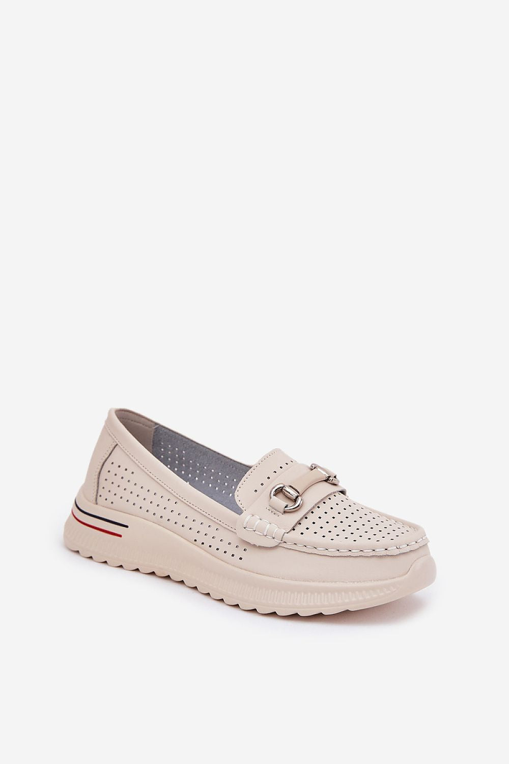 ballerina-sko Step in style til dame fra MS StyleHaven, laget av Bomull; polyester, farge beige, størrelse 37, med 45720 ermer, perfekt til casual; dress