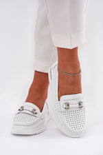 ballerina-sko Step in style til dame fra MS StyleHaven, laget av Bomull; polyester, farge beige, størrelse 41, med 45720 ermer, perfekt til casual; dress