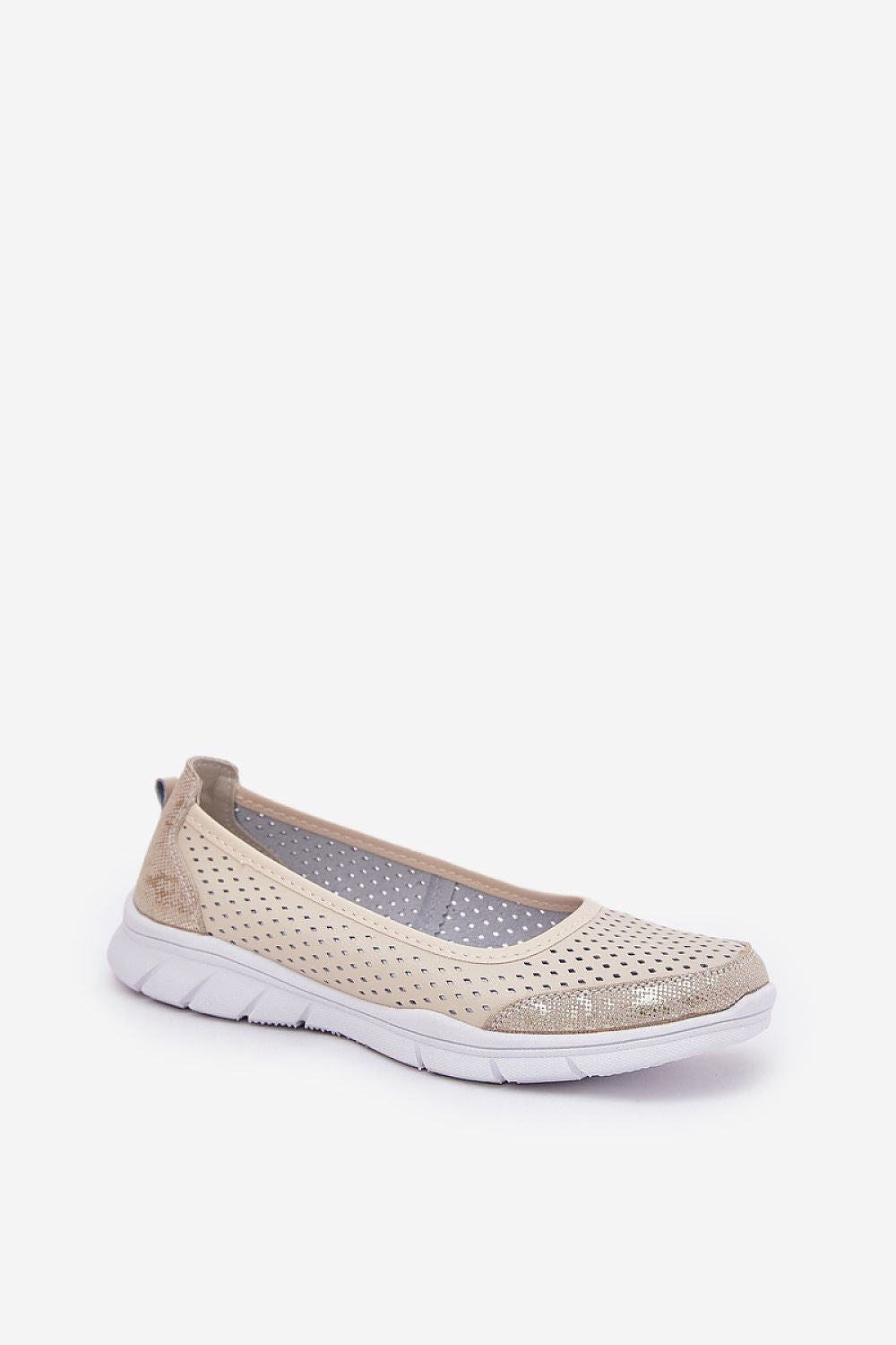 ballerina-sko Step in style til dame fra MS StyleHaven, laget av Bomull; polyester, farge Grå, størrelse 40, med 45720 ermer, perfekt til casual; dress