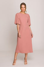 Dagkjole Stylove til dame fra MS StyleHaven, laget av polyester; Elastan-1, farge Grønn, størrelse s, med 3-4; short ermer, perfekt til casual; dress