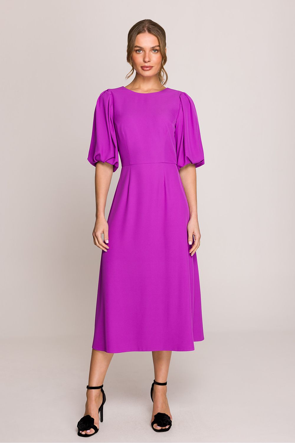 Dagkjole Stylove til dame fra MS StyleHaven, laget av polyester; Elastan-1, farge Rosa, størrelse M, med 3-4; short ermer, perfekt til casual; dress