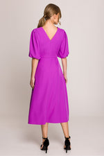 Dagkjole Stylove til dame fra MS StyleHaven, laget av polyester; Elastan-1, farge Rosa, størrelse L, med 3-4; short ermer, perfekt til casual; dress