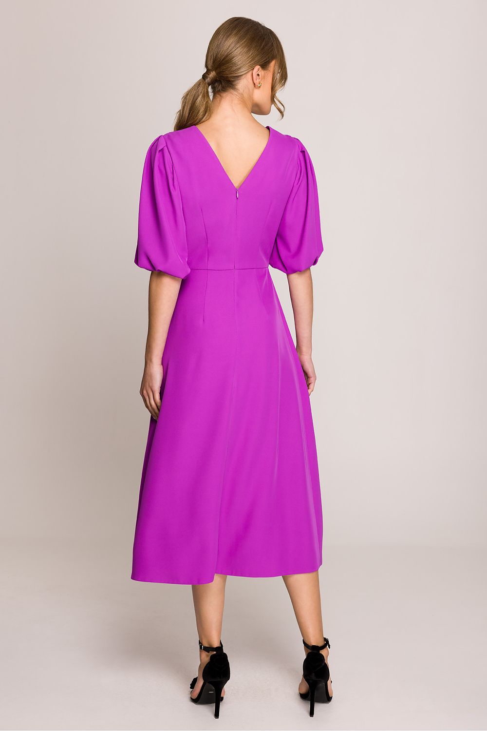 Dagkjole Stylove til dame fra MS StyleHaven, laget av polyester; Elastan-1, farge Rosa, størrelse L, med 3-4; short ermer, perfekt til casual; dress