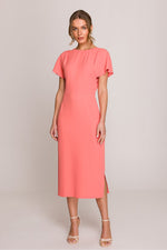 Dagkjole Stylove til dame fra MS StyleHaven, laget av polyester; Elastan-1, farge Rosa, størrelse s, med short ermer, perfekt til casual; dress