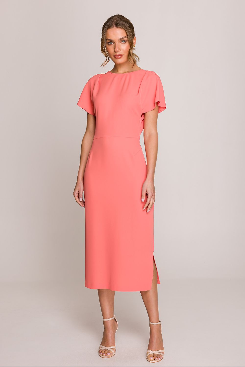 Dagkjole Stylove til dame fra MS StyleHaven, laget av polyester; Elastan-1, farge Rosa, størrelse s, med short ermer, perfekt til casual; dress