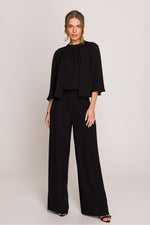 Dress Stylove til dame fra MS StyleHaven, laget av polyester; Elastan-1, farge Blå 2, størrelse s, med long; sleeveless; 3-4 ermer, perfekt til casual; dress