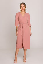 Dagkjole Stylove til dame fra MS StyleHaven, laget av polyester, farge Blå, størrelse XXL, med lang ermer, perfekt til casual; dress