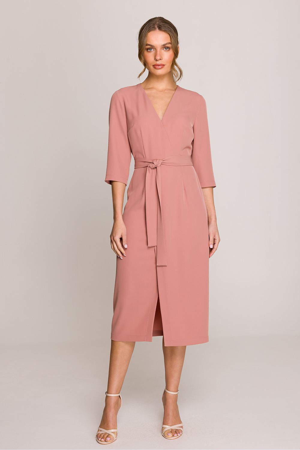 Dagkjole Stylove til dame fra MS StyleHaven, laget av polyester, farge Blå, størrelse XXL, med lang ermer, perfekt til casual; dress