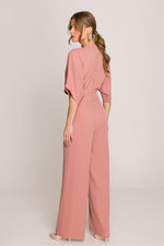 Jumpsuit / Stylove til dame fra MS StyleHaven, laget av polyester, farge Blå, størrelse XL, med short ermer, perfekt til casual; dress